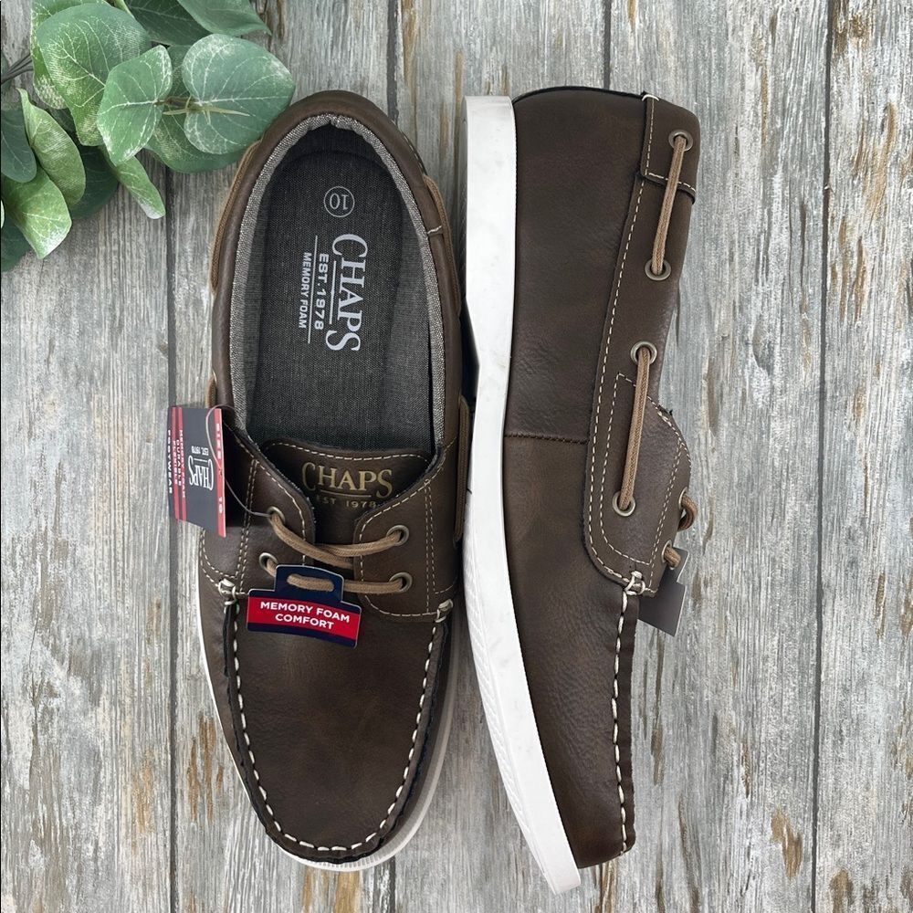 Men’s Chaps Benny Boat Shoes Size 10 - Picture 2 of 5